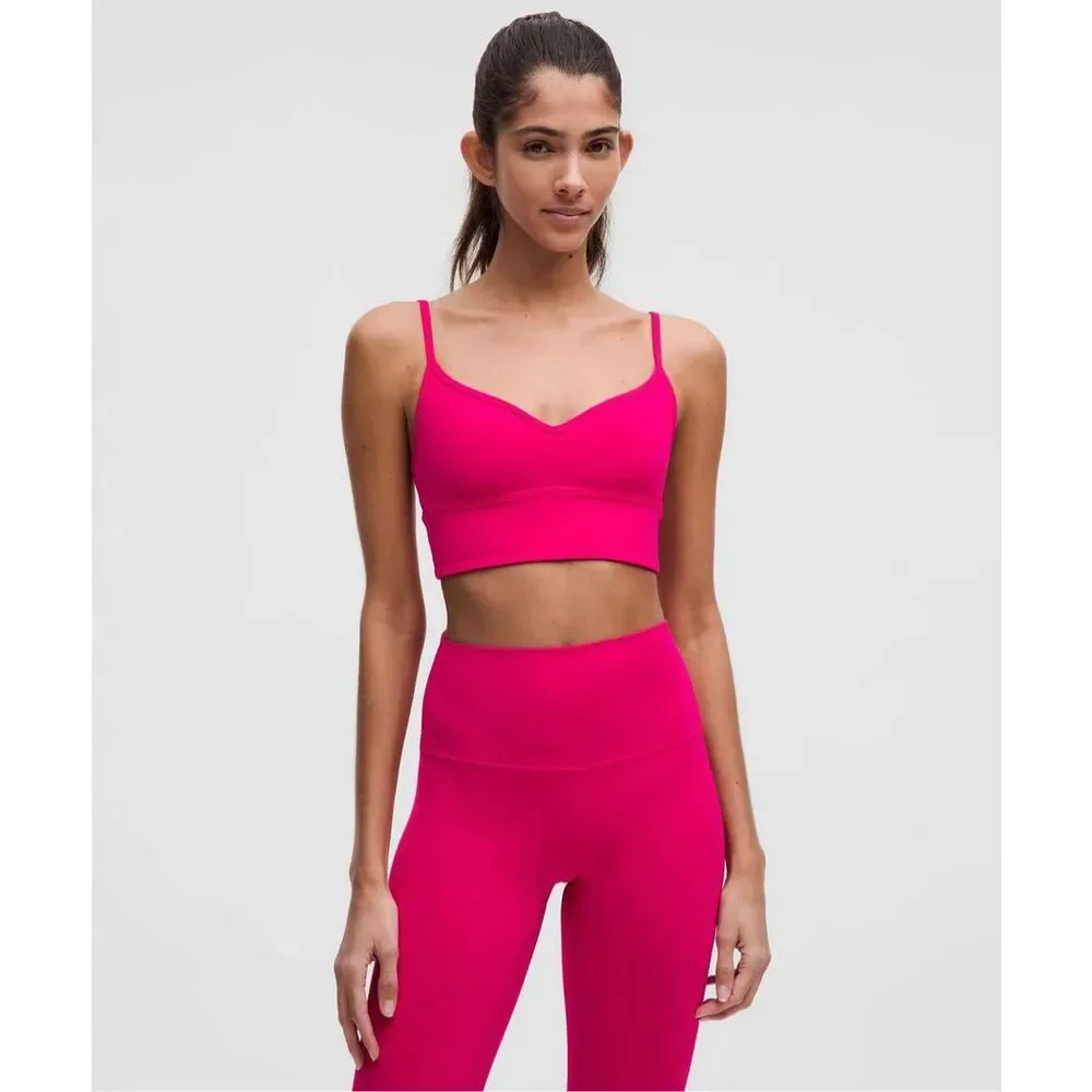 Lululemon Align Sweetheart Bra Passionate Pink Light Support A/B Cup Size 4